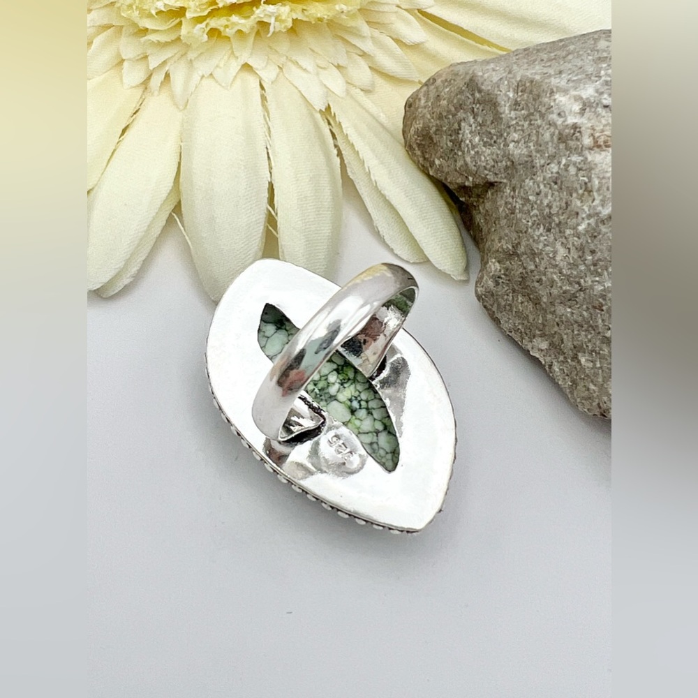 GREEN HOWLITE RING - Picture 9 of 11